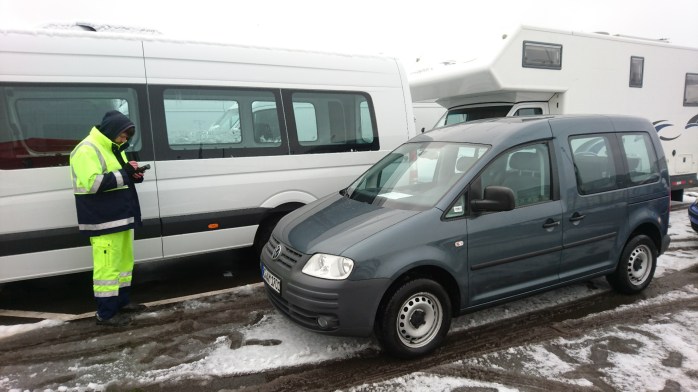 Am Hafen. Im Schnee.