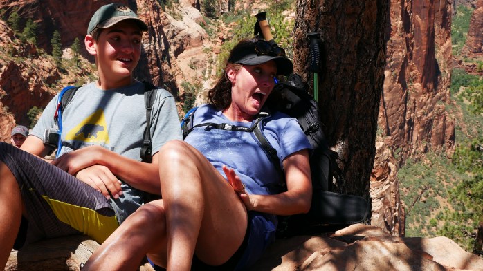 Mutter und Sohn Angst